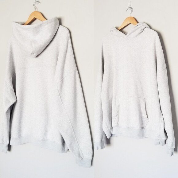 Abercrombie & Fitch SOFT A&F Essential Popover Hoodie XXL Light Heather Gray $70 - Picture 5 of 16